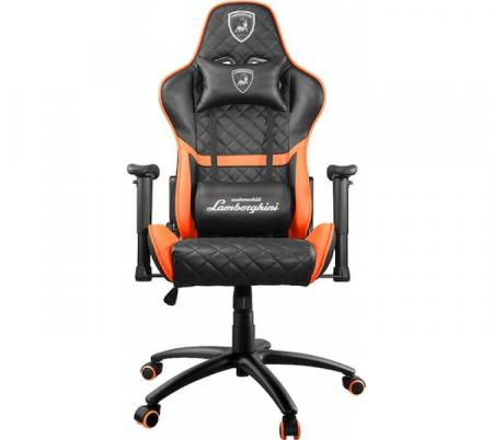 Silla Gamer Lamborghini Veneno Noctis Negro/Naranja